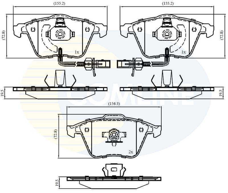 Set placute frana Comline CBP11753