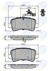 SET PLACUTE FRANA COMLINE CBP12105 - Compatibil cu NISSAN, OPEL, RENAULT, VAUXHALL