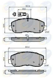 Set placute frana Comline CBP12106