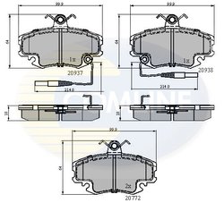 Set placute frana Comline CBP1431