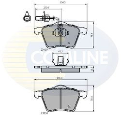 Set placute frana Comline CBP1885