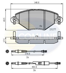 Set placute frana Comline CBP21120