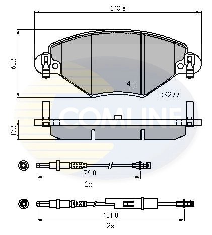 Set placute frana Comline CBP21120
