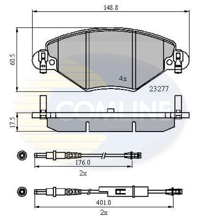 Set placute frana Comline CBP21120