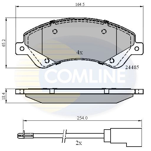 Set placute frana Comline CBP21511