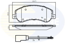 Set placute frana Comline CBP21512
