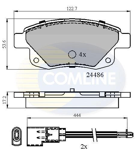 Set placute frana Comline CBP21554