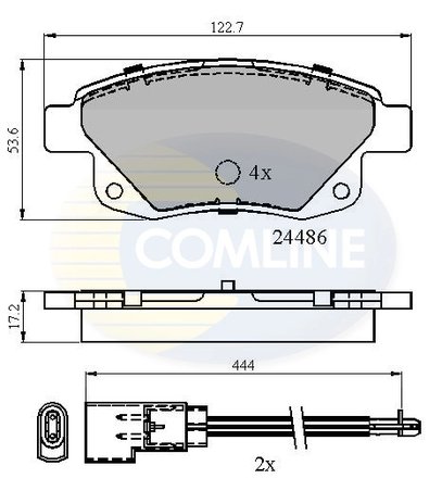 Set placute frana Comline CBP21554