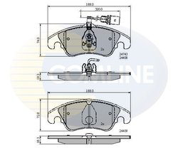 SET PLACUTE FRANA COMLINE CBP21789 - Compatibil cu AUDI