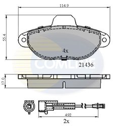 SET PLACUTE FRANA COMLINE CBP2509 - Compatibil cu FIAT, LANCIA, ZASTAVA
