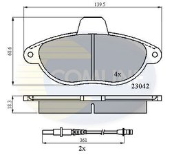 SET PLACUTE FRANA COMLINE CBP2714 - Compatibil cu CITROEN, FIAT, PEUGEOT