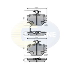 Set placute frana Comline CBP31019