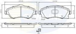 SET PLACUTE FRANA COMLINE CBP31112 - Compatibil cu OPEL, VAUXHALL