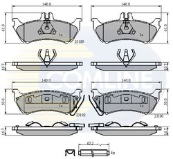 Set placute frana Comline CBP31148