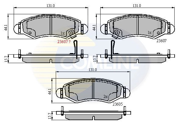 Set placute frana Comline CBP31297
