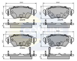 Set placute frana Comline CBP31504