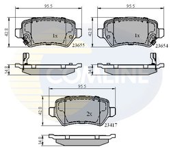 SET PLACUTE FRANA COMLINE CBP31551 - Compatibil cu CHEVROLET, KIA, OPEL, VAUXHALL