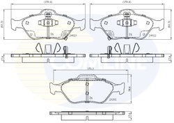 Set placute frana Comline CBP31637