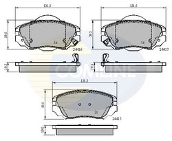 Set placute frana Comline CBP31679