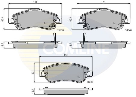 Set placute frana Comline CBP31705