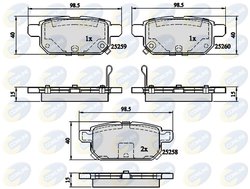 SET PLACUTE FRANA COMLINE CBP32128 - Compatibil cu SUZUKI