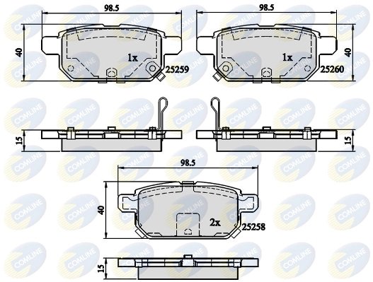 SET PLACUTE FRANA COMLINE CBP32128 - Compatibil cu SUZUKI