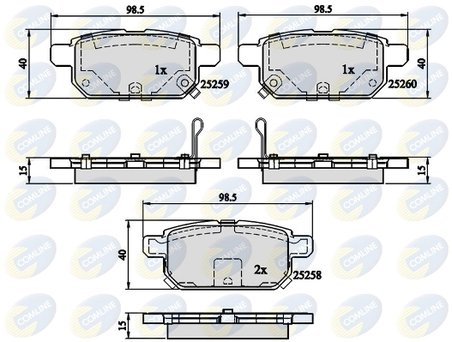 SET PLACUTE FRANA COMLINE CBP32128 - Compatibil cu SUZUKI