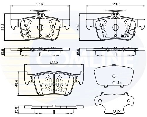 Set placute frana Comline CBP32243
