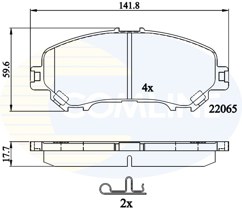Set placute frana Comline CBP32278