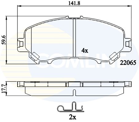 Set placute frana Comline CBP32278