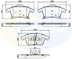 Set placute frana Comline CBP32286