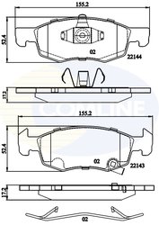 SET PLACUTE FRANA COMLINE CBP32301 - Compatibil cu OPEL, VAUXHALL
