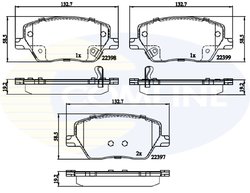Set placute frana Comline CBP32324