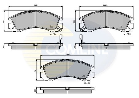 SET PLACUTE FRANA COMLINE CBP3234 - Compatibil cu CITROEN, MITSUBISHI, PEUGEOT