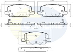 Set placute frana Comline CBP32437
