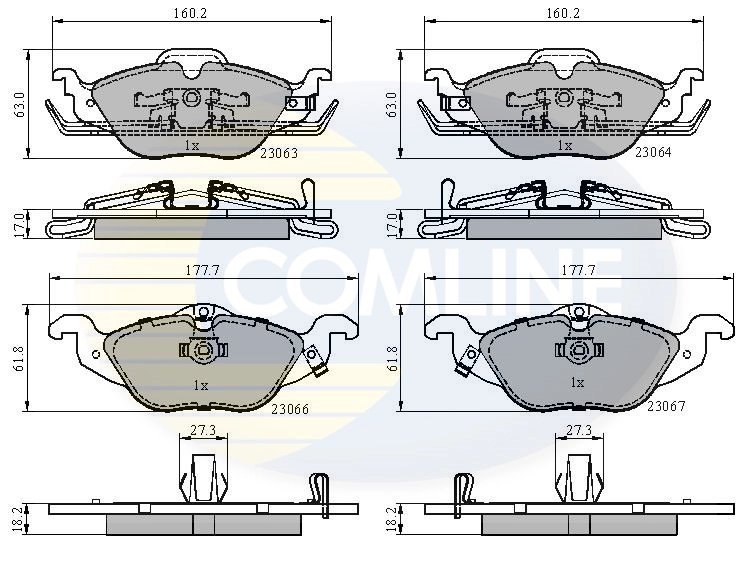 Set placute frana Comline CBP3584