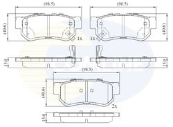 SET PLACUTE FRANA COMLINE CBP3935 - Compatibil cu HYUNDAI, KIA