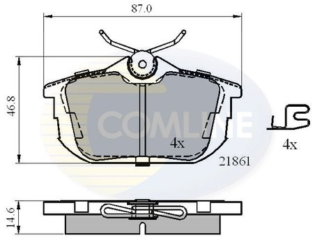 Set placute frana Comline CBP3945