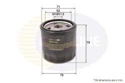 FILTRU ULEI COMLINE CDW11001 - Compatibil cu CHEVROLET, DAEWOO, FIAT, OPEL, VAUXHALL, ZAZ