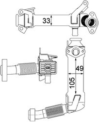 RADIATOR RECIRCULARE GAZE ESAPAMENT MAHLE CE 21 000P - Compatibil cu BMW