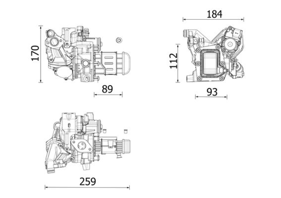 RADIATOR RECIRCULARE GAZE ESAPAMENT MAHLE CE 42 000P - Compatibil cu CITROEN, DS, FORD, FORD USA, PEUGEOT