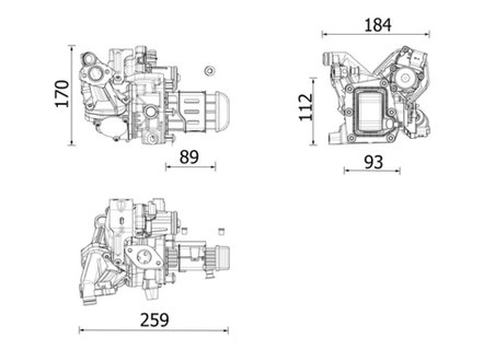 RADIATOR RECIRCULARE GAZE ESAPAMENT MAHLE CE 42 000P - Compatibil cu CITROEN, DS, FORD, FORD USA, PEUGEOT