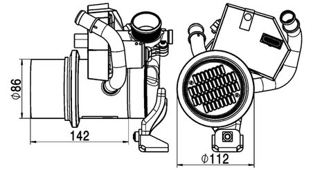 RADIATOR RECIRCULARE GAZE ESAPAMENT MAHLE CE 5 000P - Compatibil cu AUDI, SEAT, SKODA, VW
