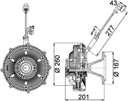 Cupla ventilator radiator MAHLE CFC 115 000P