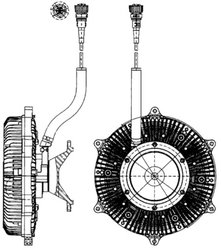 CUPLA VENTILATOR RADIATOR MAHLE CFC 215 000P - Compatibil cu MERCEDES-BENZ, RENAULT TRUCKS, SETRA, SINOTRUK (CNHTC)