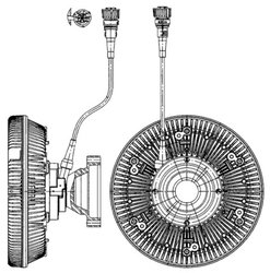 CUPLA VENTILATOR RADIATOR MAHLE CFC 226 000P - Compatibil cu VOLVO