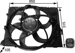VENTILATOR RADIATOR RACIRE MAHLE CFF 264 000S - Compatibil cu BMW, BMW (BRILLIANCE)