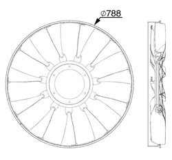 PALETA VENTILATOR RACIRE MOTOR MAHLE CFW 36 000P - Compatibil cu MAN