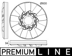 Paleta ventilator racire motor MAHLE CFW 52 000P