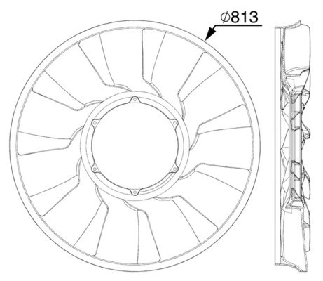 Paleta ventilator racire motor MAHLE CFW 87 000P